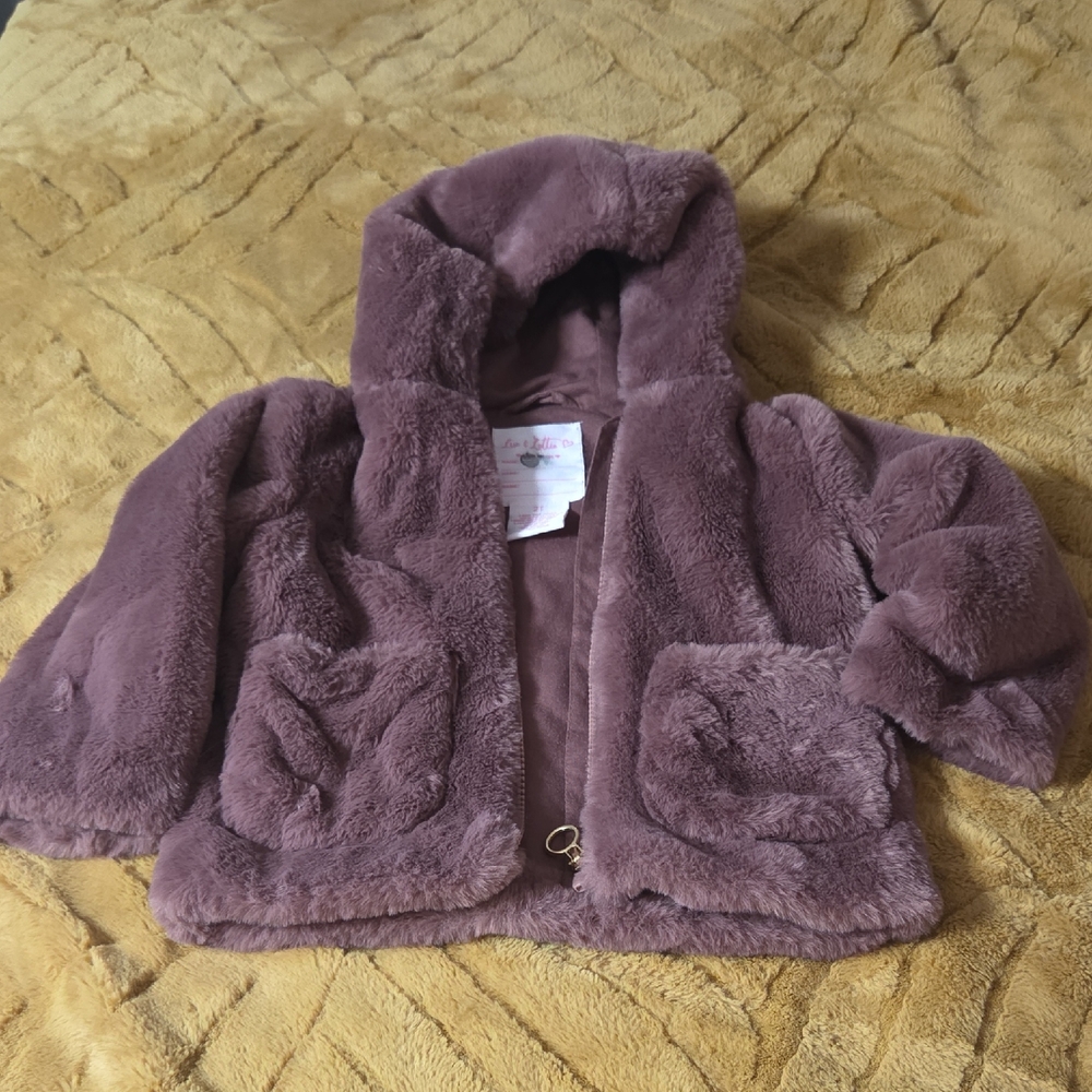 Plush Mauve Kids Puffer Jacket